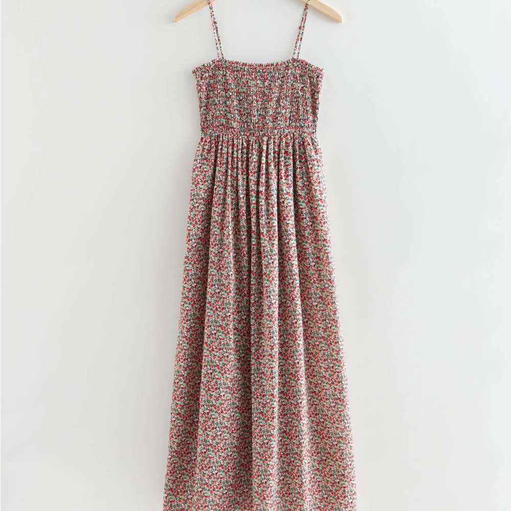 & Other Stories Floral Maxi Dress - Red and White